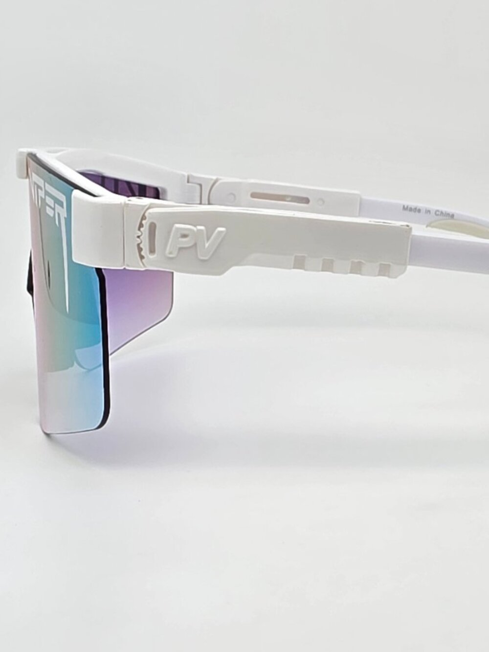 *SOLD* Pit Viper Miami Nights 2000 White Frame Rainbow Photochromatic Sunglasses - Picture 5 of 15